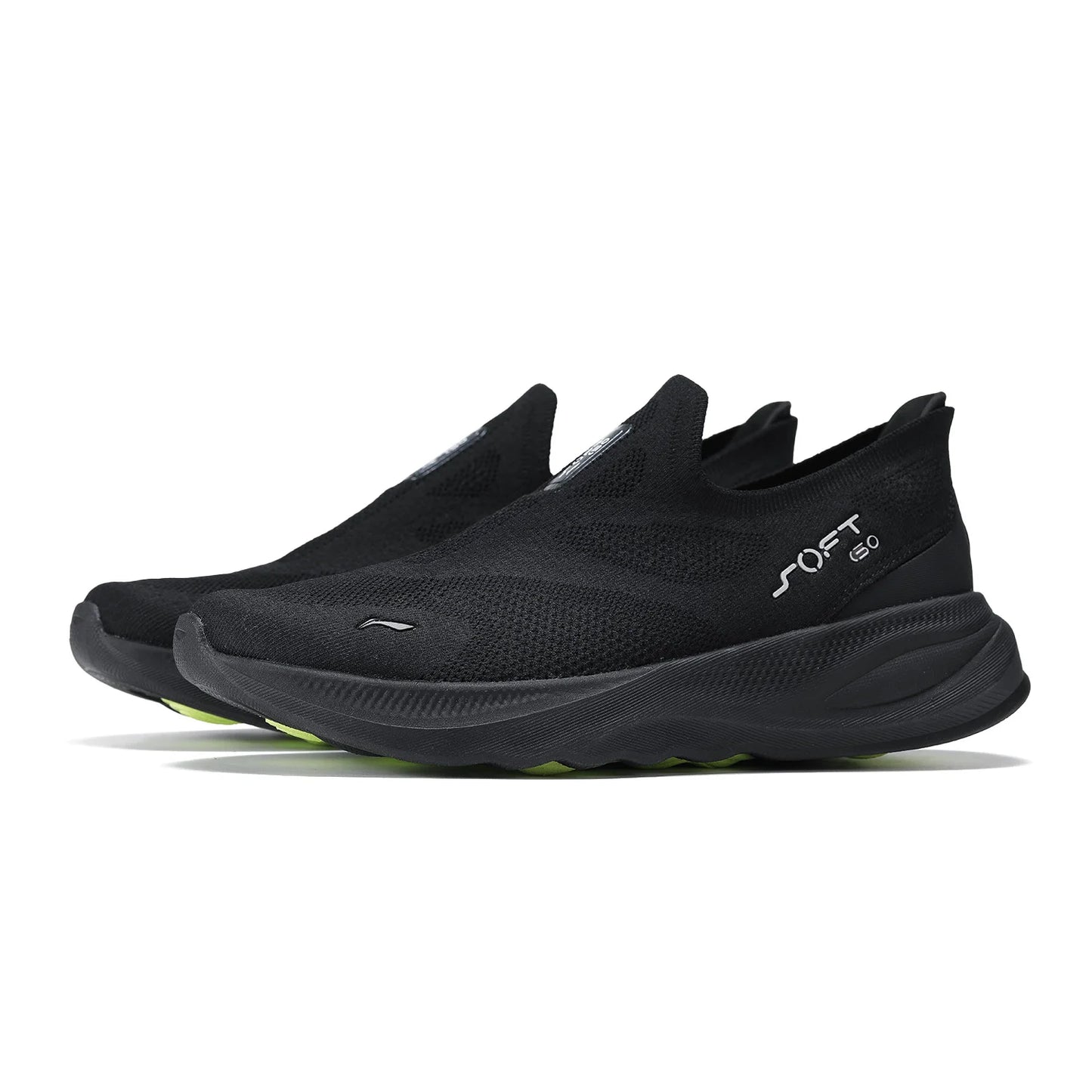 Scarpe casual da passeggio slip-on da uomo Li-Ning SOFT GO 2 KNIT, ammortizzate, comode e stabili, sneakers sportive quotidiane in mesh per jogging LiNing AGLV017