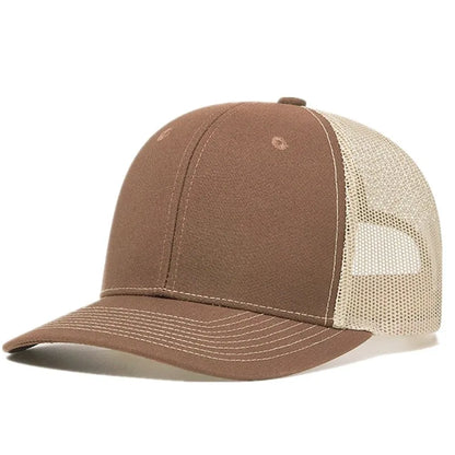 Hot Sale Unisex Cap Slight Curved Brim Style Trucker Hat  Men & Women Casual Outdoor Breathable Summer Cap