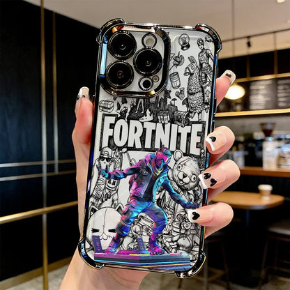 Custodia per telefono placcata del popolare gioco FortniteS per Samsung A37 A57 A07 A36 A16 A35 A55 A25 A26 A05s A15 A54 A34 A24 A14 A05 A04 4G 5G