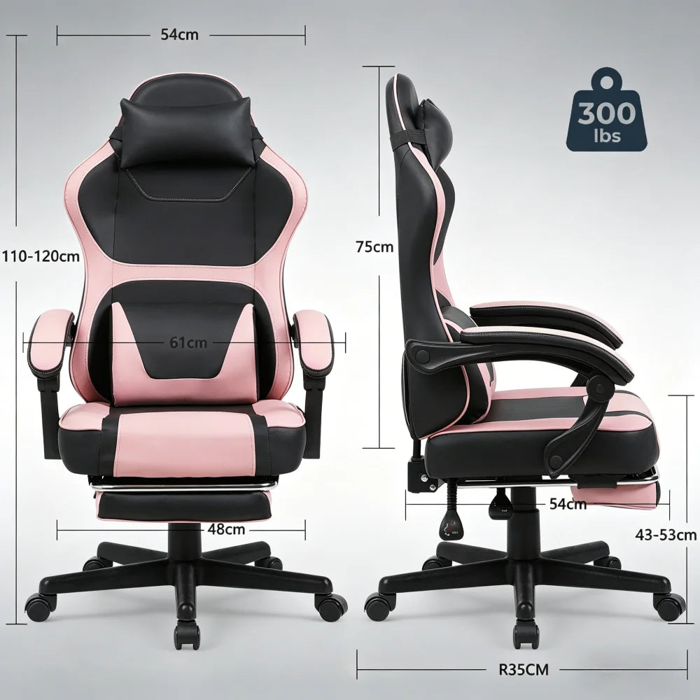 Ergonomic Gaming Chair, Gaming Chair with Storage Backrest, Adjustable Height, for Office and Gaming