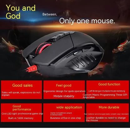 Bloody V7M Wired Mouse RGB Lightweight Ergonomics Design 4000dpi PC Office E-sports Gaming Macro Programming Mouse for CF LOL CS
