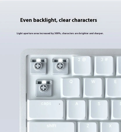 Lofree FLOW2 Mechanical Keyboard Business Office Wireless Bluetooth Wired Quiet & Gentle Sound Compatible Mute Aluminum Lump
