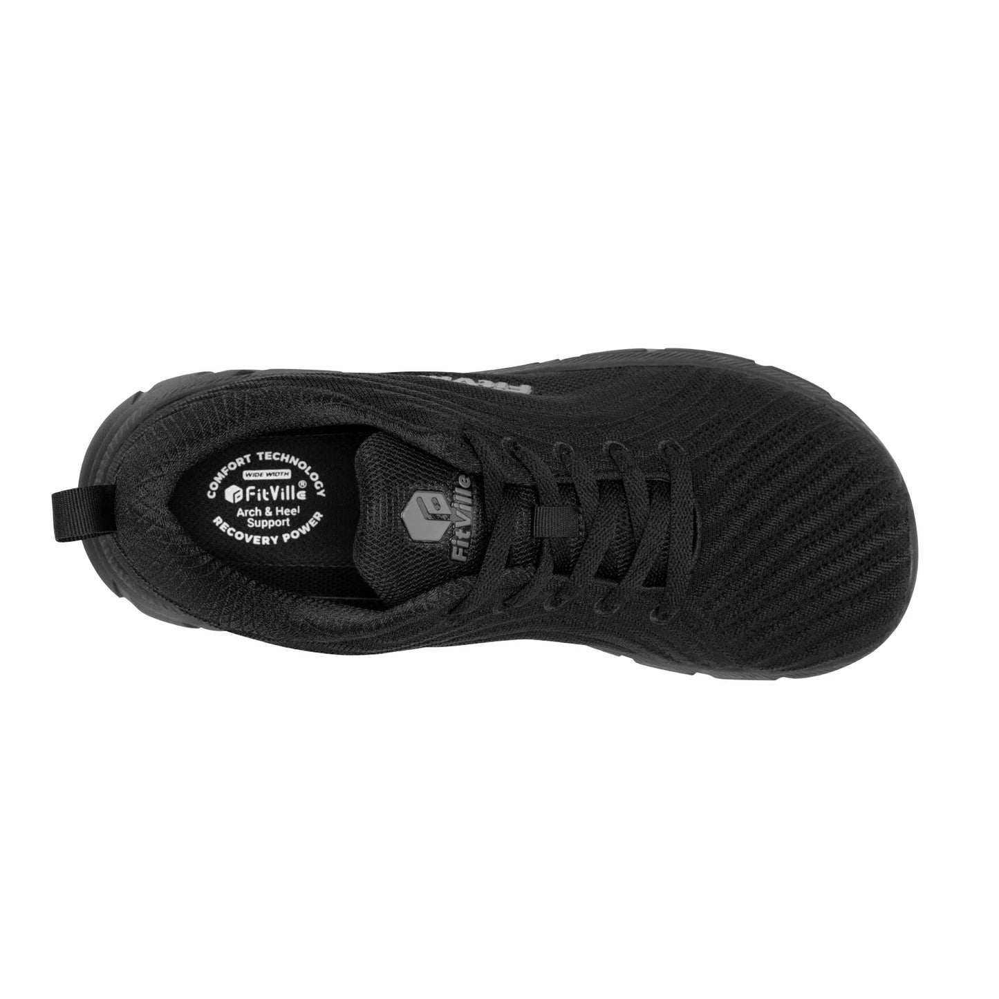 FitVille-schoenen met brede teenruimte voor heren, goed gedempte extra brede schoenen, antislip, breed, lichtgewicht en ademend, voor hardlopen