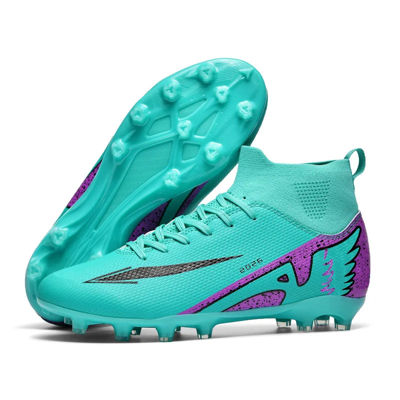 New Men’s Soccer Shoes High-Quality Indoor Football Boots Sports Shoes Futsal High Ankle Non-Slip Outdoor Ultralight Non-Slip