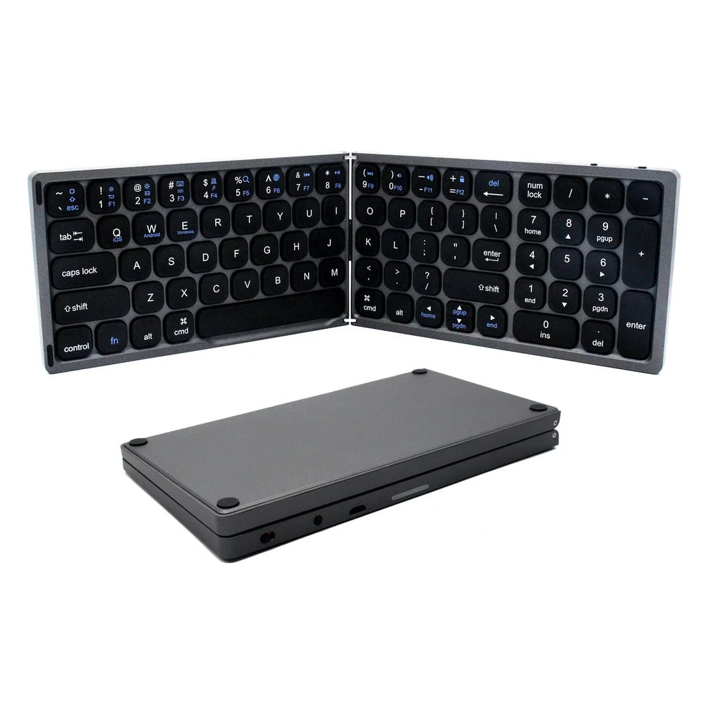 Jomaa Foldable wireless Bluetooth keyboard lightweight portable  Bluetooth Foldaing keyboard available for tablet laptop PC Ipad