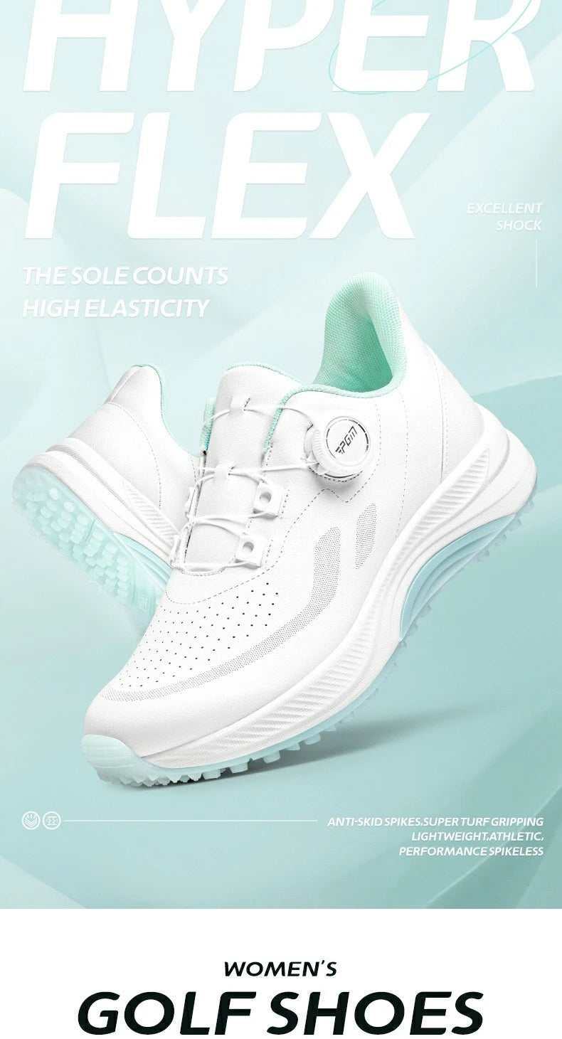 Scarpe da golf da donna PGM estive traspiranti con lacci a rotella, rialzate, antiscivolo, sneakers sportive outdoor coreane XZ417