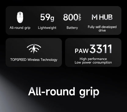 MCHOSE G3 V2 Pro/Ultra Lightweight E-sports Mouse Three mode Gaming office wireless Bluetooth PAW3395 Fully self-developed