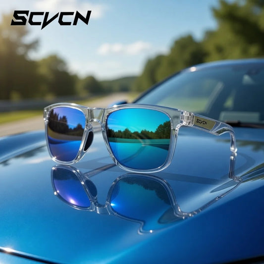 SCVCN Polarized Hiking Eyewear Fishing Sunglasses Cycling Glasses Fashion UV400 Bike Men MTB Sports Bicycle Glasses Outdoor