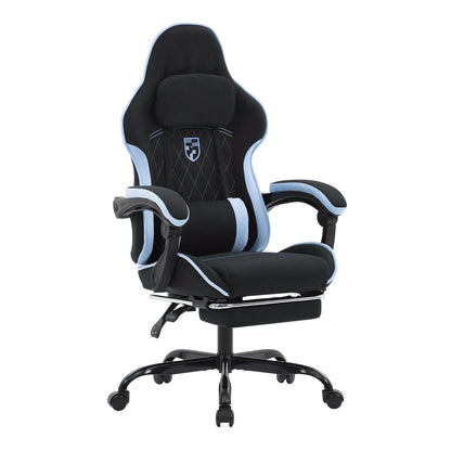 Gaming Chair with Footrest Gamer Chairs Ergonomic with Lumbar Cushion Headrest Gaming Chair Height Adjustable Computer Chair
