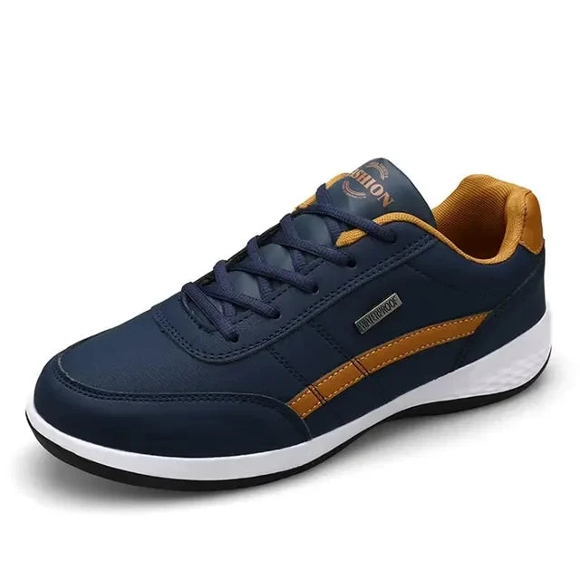 Leather Sneakers for Men, Casual Shoes, Soft Sole, Outdoor Walking Shoes, Sports, Four Seasons