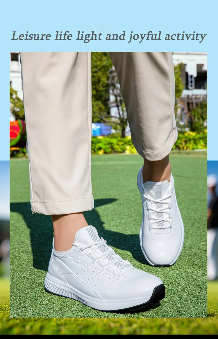 Golf Sports Shoes Men Waterproof high-Quality Leather Golf Competition Sports Shoes Formal Shoes Golf Course Men Training Shoes