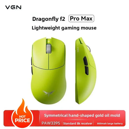 VGN Dragonfly F2 ProMax/Ultra Esports Gaming Mouse 42000DPI 0.125ms For Csgo Latency Wired/Wireless Dual 8K 3-mode PAW3395/3950