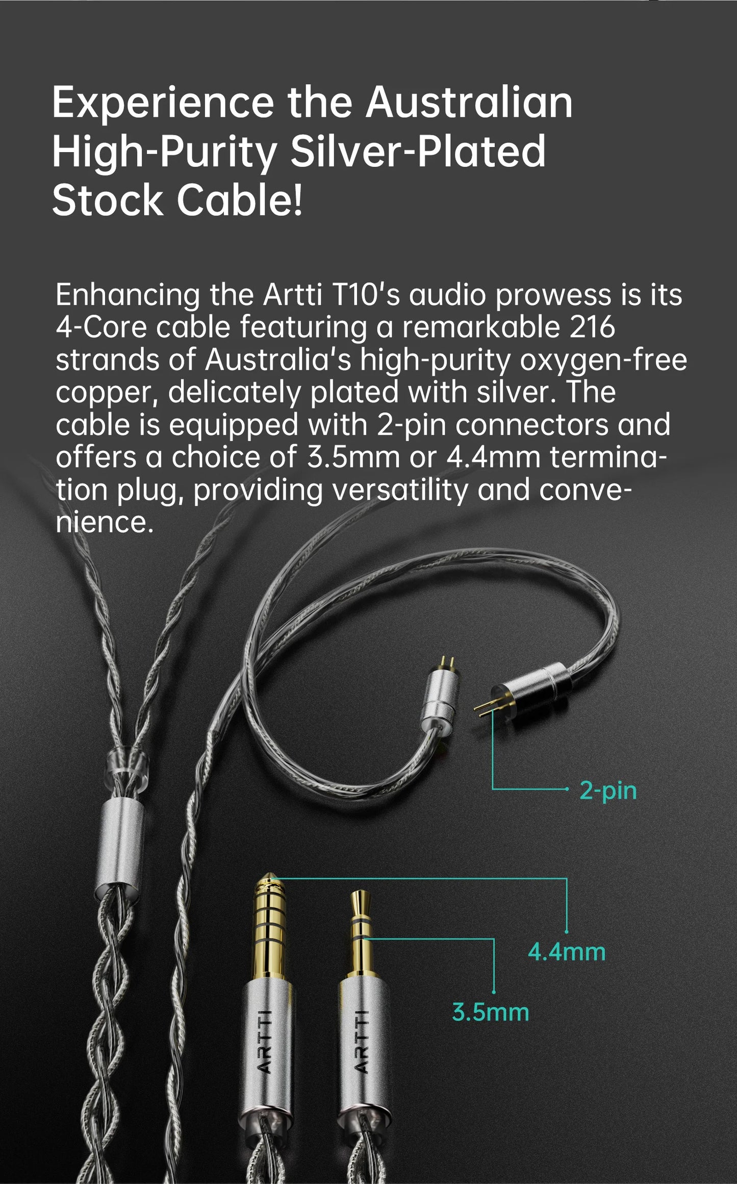 ARTTI T10&R1&R2 In-Ear HiFi Earphones Wired IEMs Monitors 14.2mm Planar Driver Textured Bass 0.78mm 2pin & 3.5MM/4.4MM Connector