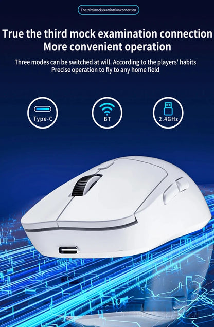 High Quality Rechargeable Wireless Mice Support Bluetooth/2.4G Gaming Mouse High Precision Silent Gamer Mice for ipad Computer