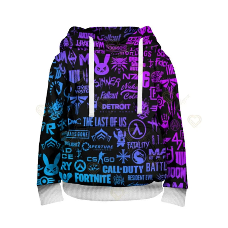Fortnite Jungen-Cosplay-Hoodie „Cool Heroes“, Cartoon-Sweatshirt, Kinderkleidung für Frühling und Herbst, Baby-Mantel, Kapuzenjacke für Kinder