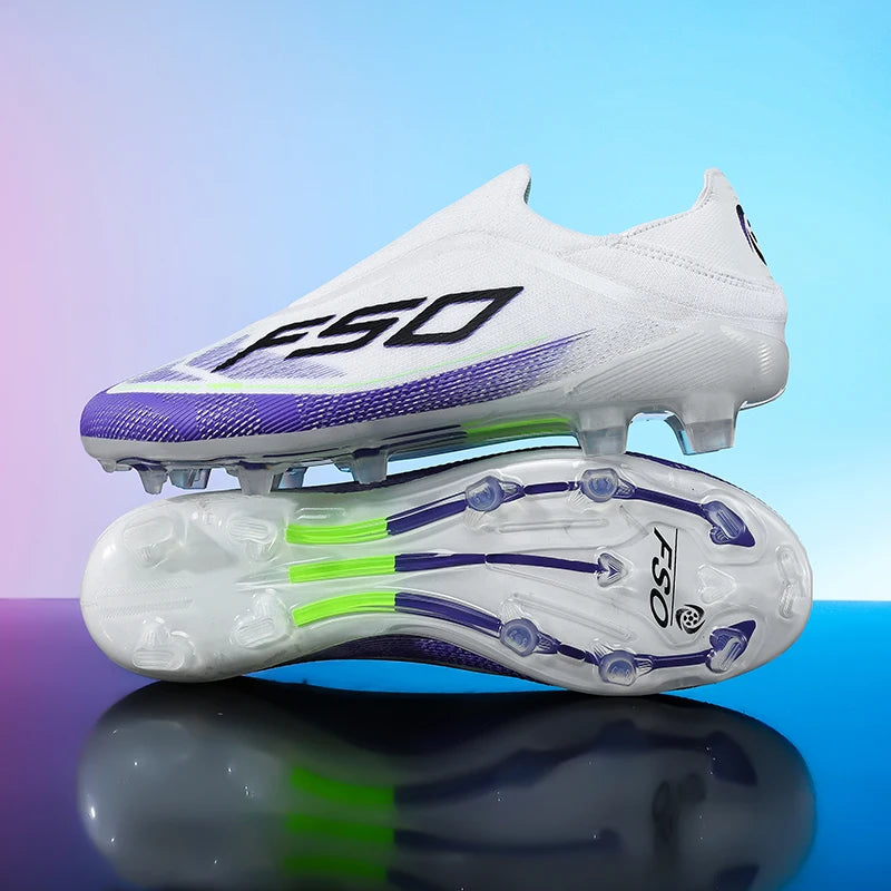 Neue Herren-Fußballschuhe, Futsal- und Outdoor-Sneaker, rutschfeste hochwertige Fußballschuhe mit Stollen für Rasenplätze, Bestseller, High-Top, leicht