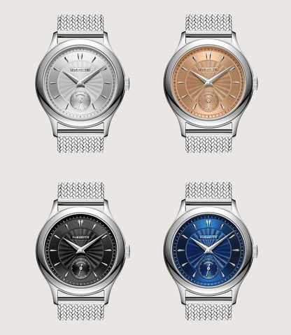 FARASUTE Retro Hangzhou Customized Movement Automatic Mechanical Watch Men Sapphire Stainless Steel Small Second Hand Wristwatch