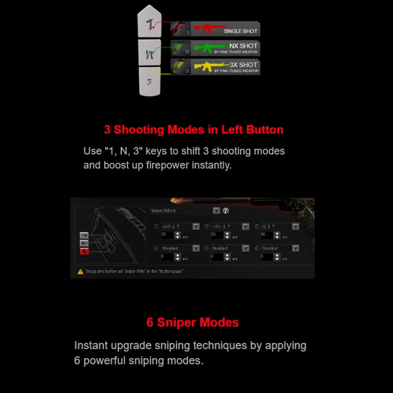 A4TECH Bloody A91 Gaming Mouse, 4000 DPI, Drag Click, 1000HZ, 6666FPS, 8 Buttons, Metal X' Glide Armor Boot, Over 20 million clicks