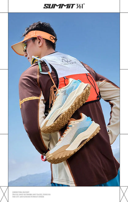 361 Degrees WUXIA 2 Running Shoes Light Breathable Cushioning Non-Slip Soft Outdoor Hiking Versatile Sneakers Male 672542201