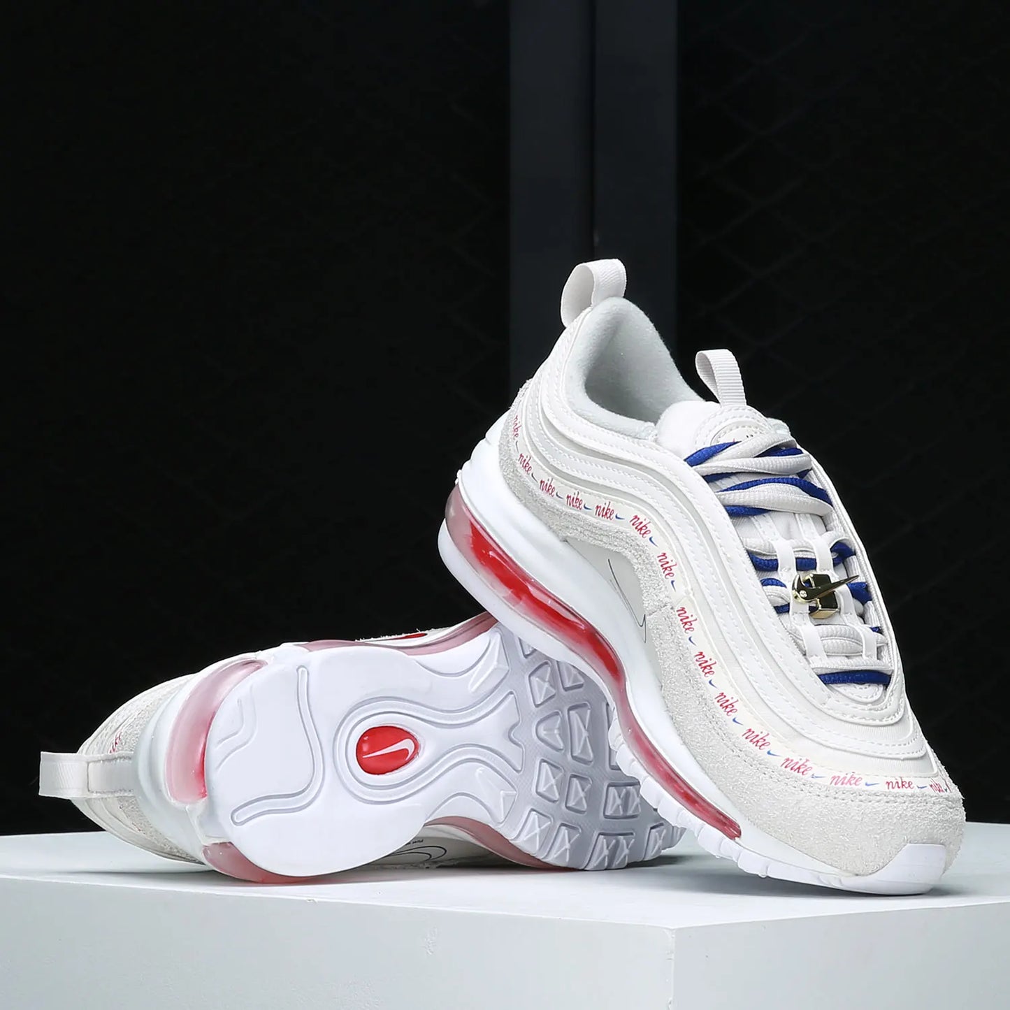 Nike Original AIR MAX 97 Damen-Low-Top-Sportschuhe mit Air-Dämpfung DC4013-001