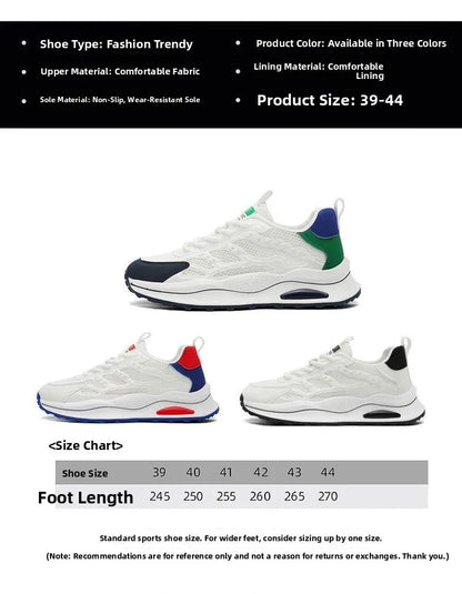 Men's Summer 2025 New Soft Bottom Breathable Mesh Sports Shoes Casual Versatile White Sneakers Lightweight Comfortable Runnin...