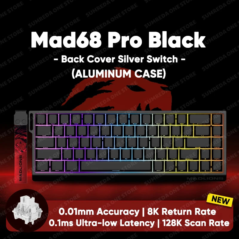 Madlions mad60he Mad60 Mad68 HE Mechanical Keyboard Magnetic Switch Mad60he Wired Game Keyboard Rapid Trigger Rgb Keyboard
