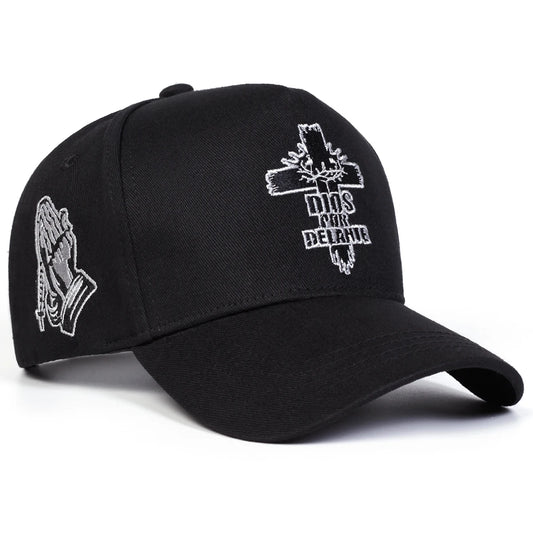 Unisex DIOS POR DELANTE Cross Embroidery Baseball Caps Spring Autumn Outdoor Adjustable Casual Hats Sunscreen Hat Sports Cap