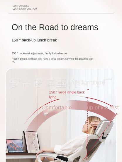 UVR Computer Gaming Chair Ergonomic Reclining Backrest Chair Sedentary Comfort Swivel Seat Breathable Mesh Staff Office Chair