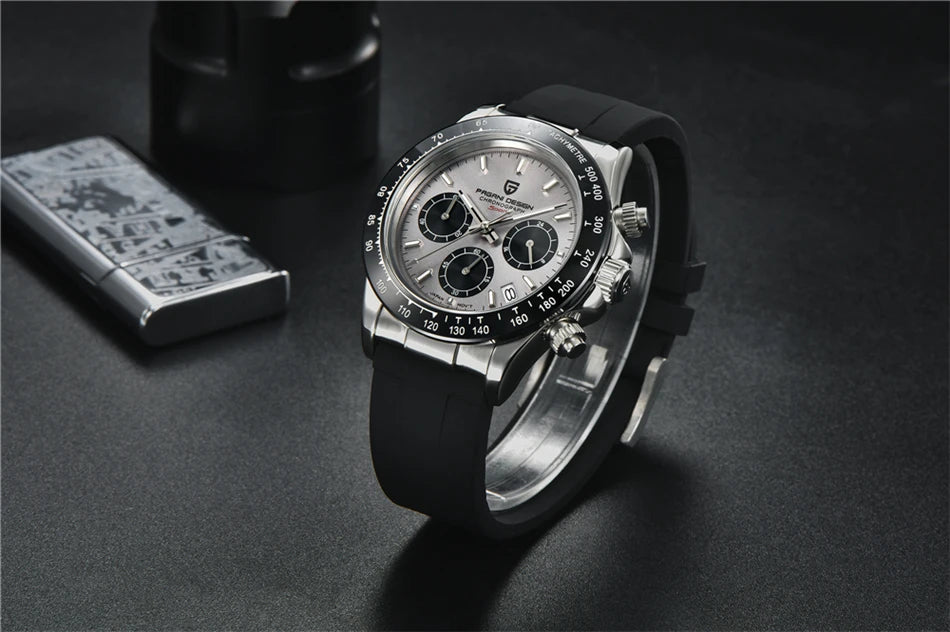 40mm New V2 PAGANI DESIGN Men's Quartz Watches Sapphire Retro Chronograph Stainless Steel Waterproof Watch Men Relogio Masculino
