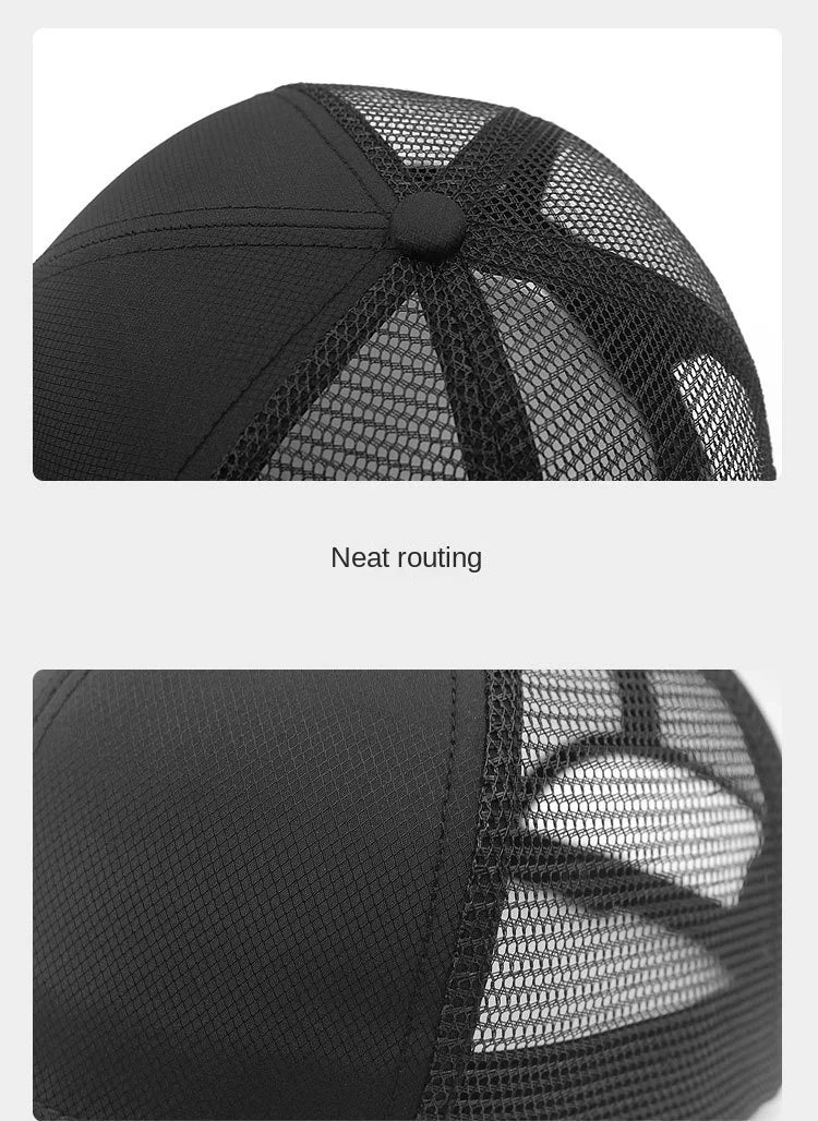 Unisex Quick Dry Big Head Mesh Baseball Cap Adjustable plus Size Summer Snapback Hat Comfortable Breathable 56-65cm