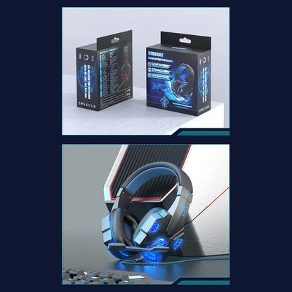 Creative Wired Gaming Headphones High Quality Microphone Led Light Bass Stereo PC Gaming Headset For Computer PS4 PS5 Xbox