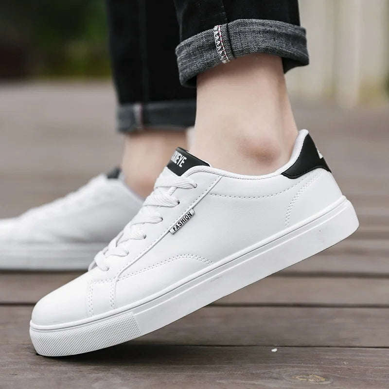 Zapatillas casuales de skate para hombre, blancas, para exteriores y ocio, transpirables, para caminar, planas, Chaussure Homme 39-48