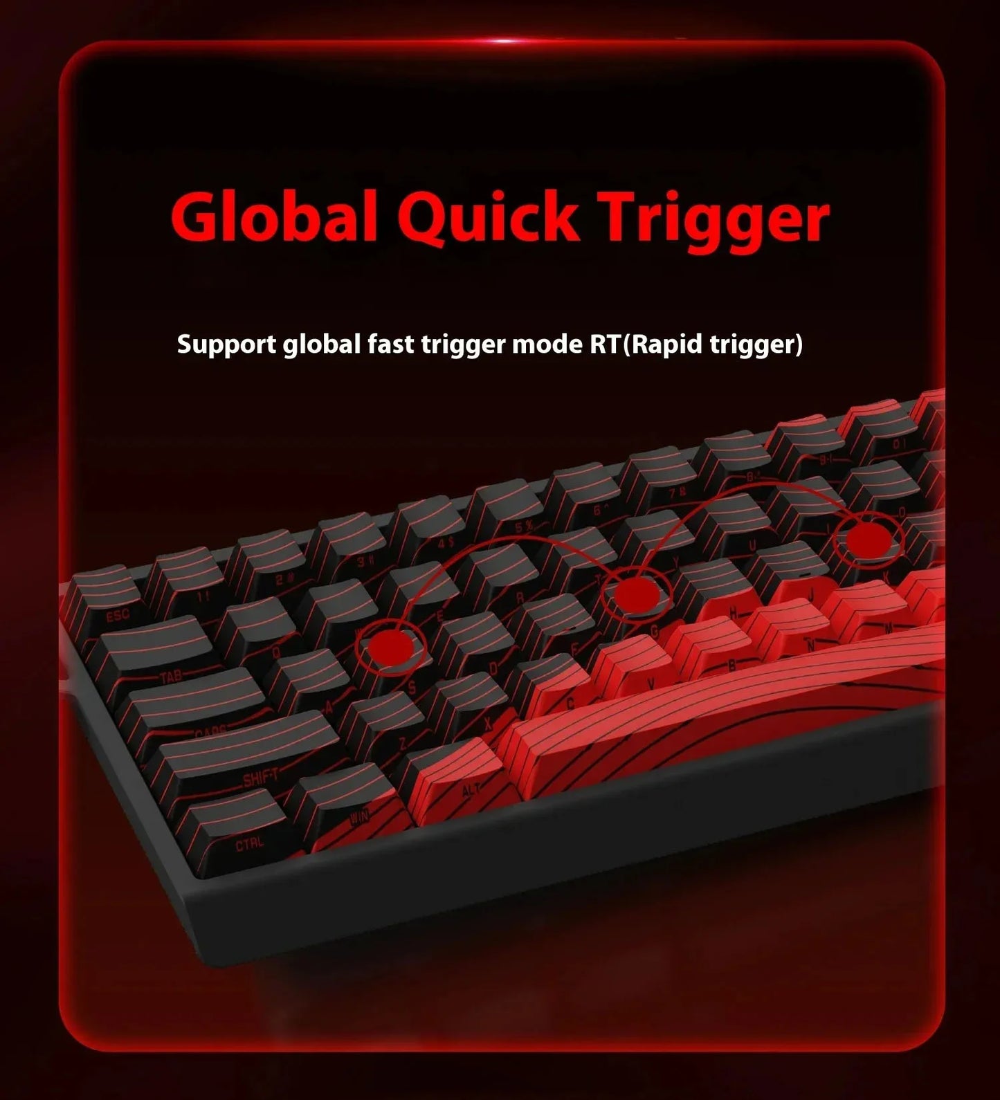 MADLIONS MAD 60/68HE Gaming Magnetic Switch Keyboard Wired Key Web Drive Custom 8K 61/68 Return RT Adjustable Keystroke Hot Swap