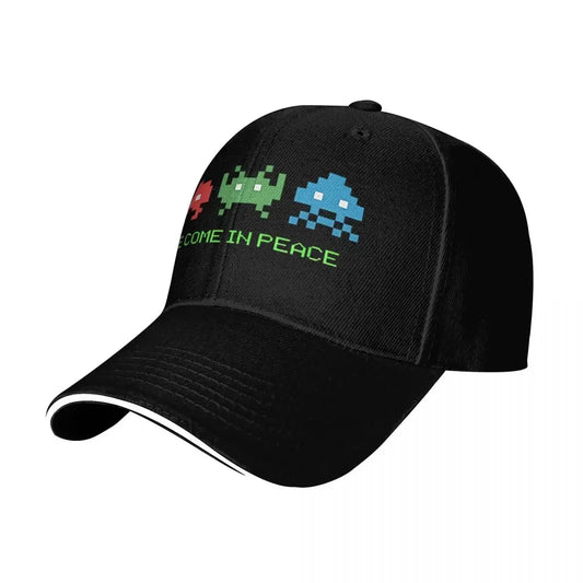 2026 Space Invaders Shooting Video Game We Come In Peace Durable for All Seasons Cap Female Women's Cap Summer 2025