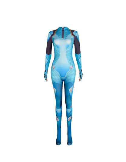 Costume cosplay Overwatch 2 Juno con parrucca, completo full set da eroina supporto, outfit per Halloween e Carnevale, Juno Teo Minh, donna e ragazza