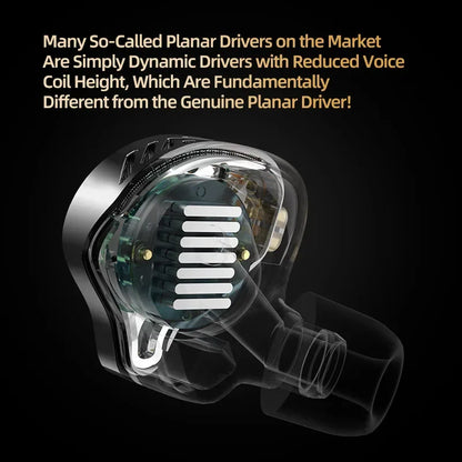 KZ PRX Fourth-Generation Planar Diaphragm Earphone HiFi Bass Earbuds Monitor Headset Sport Music IEM Replaceable Cable