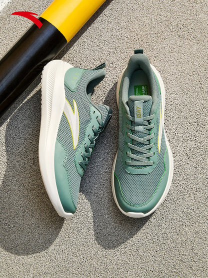 ANTA QINGKONG schokdempende leren hardloopschoenen voor heren voor de winter, slijtvaste hardloopschoenen, lichtgewicht sportschoenen voor woon-werkverkeer