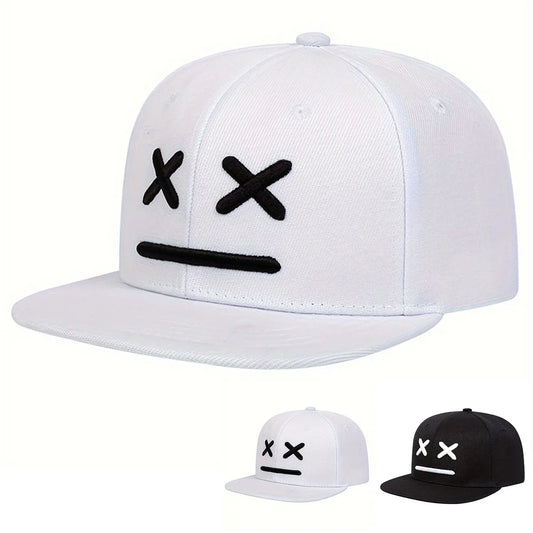 Unisex XX Smiling Face Embroidery Hip-hop Hats Spring Autumn Adjustable Casual Snapback Baseball Caps Sunscreen Hat Sports Cap