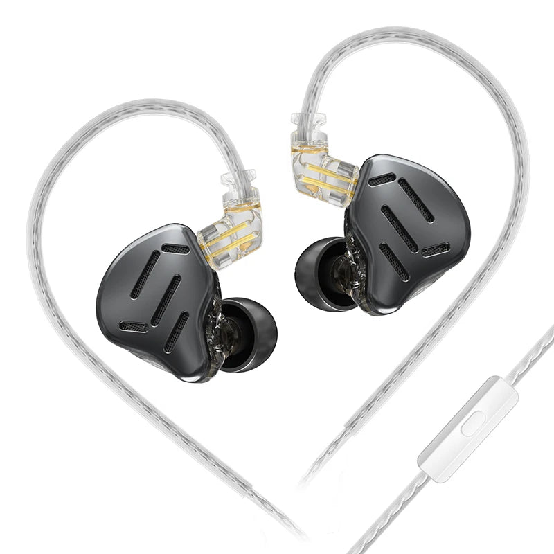 KZ ZAX 7BA 1DD Hybrid In Ear Earphones 16 Driver Unit HIFI Headset Metal Earbuds Earphone 2PIN Cable