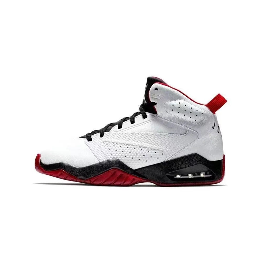 Jordan Lift Off Simple and Versatile Shock-Absorbing, Non-Slip, Wear-Resistant Mid-Top Retro Basketball Shoes for Men, White and Gray Ar4430-101