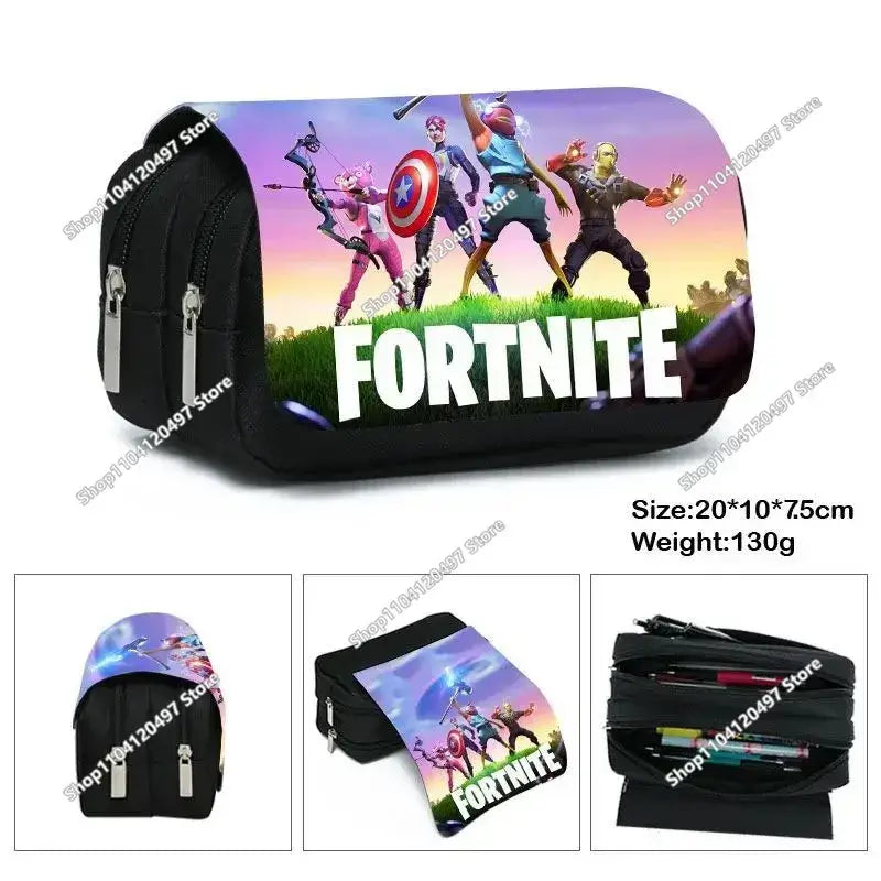 Astuccio Fortnite per studenti, grande capacità, astuccio portapenne per bambini, giocattoli, borsa portapenne, materiale scolastico, custodia per cancelleria, regali gaming per ragazzi