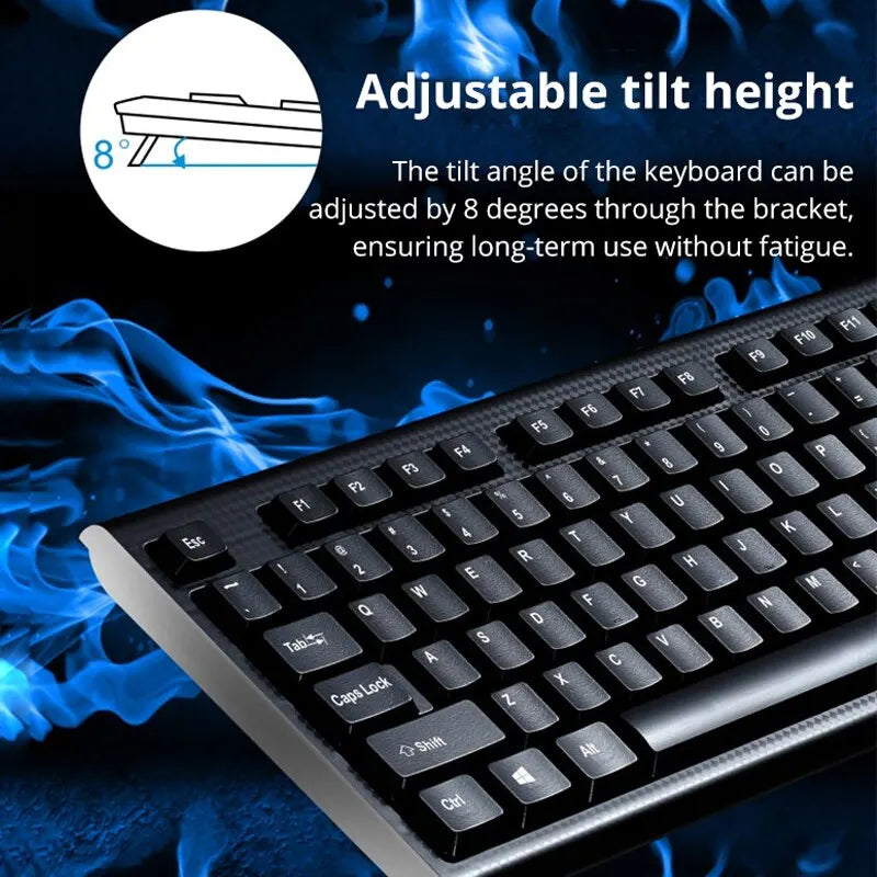 Q9 Single Keyboard USB Square Mouth Business Office Home PS2 Round Hole Wired Desktop Computer