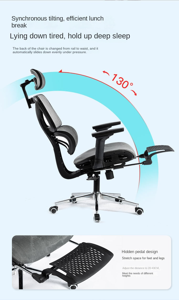 UVR Computer Gaming Chair Ergonomic Design Backrest Armchair Comfortable Reclining Boss Chair Lift Swivel Mesh Office Chair