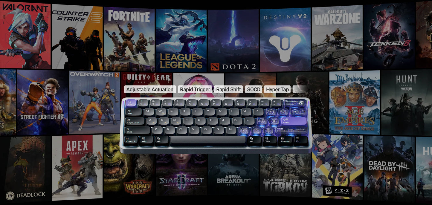 NuPhy Air60 HE Magnetic Switch Gaming Keyboard