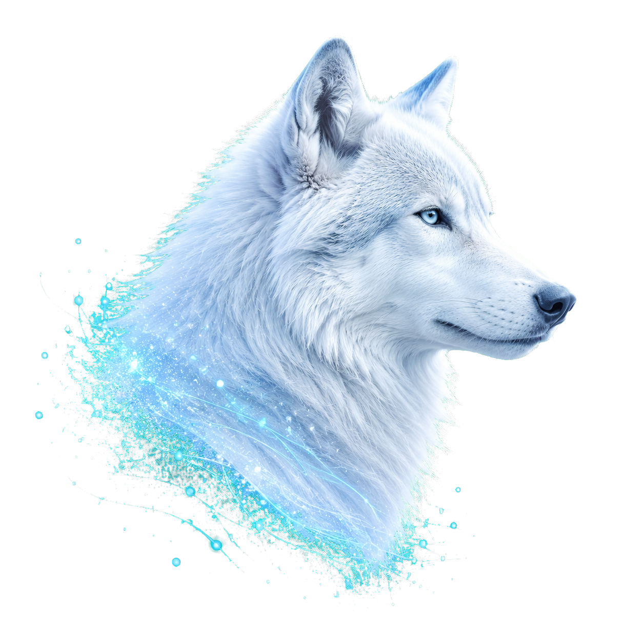 Lobo blanco, símbolo de protección Fraquane
